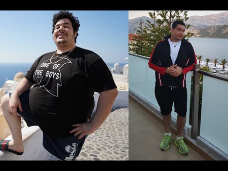Greekgodx worked his butt off to get from 370 pounds to below 300 pounds in a year's time.